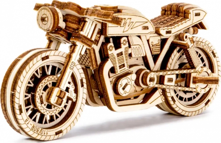 Wooden 3D Puzzle Motorcycle Café Racer – WOODEN CITY (85 pieces)