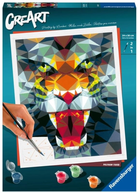 CreArt Polygon Tiger – paint by numbers