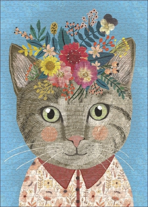 Puzzle HEYE Floral Friends: Beautiful Kitten 1000 Pieces