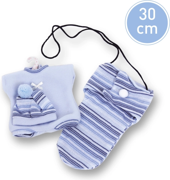 Llorens outfit voor baby pop 30 cm, 3-delige set met draagtas