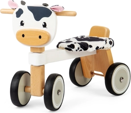 Loopfiets houten koe voor kinderen