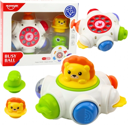 Interactive UFO Toy with Lion and Crocodile