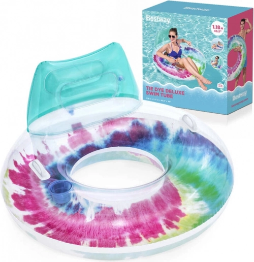 inflatable floating ring with backrest and handles Bestway