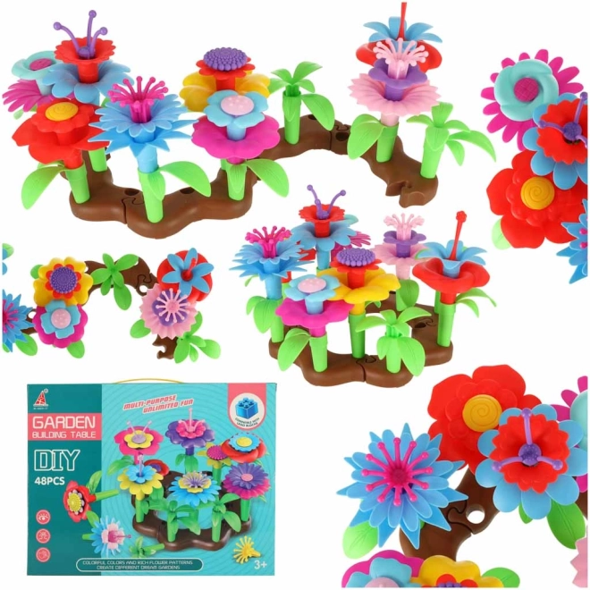 Creatieve bouwset bloemen tuin 48 stukken