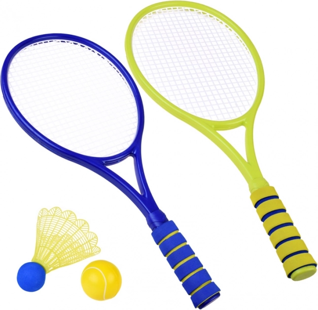 Set za badminton i tenis s pjenastom lopticom i pernatom lopticom