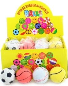 Rubber Bouncy Balls 6 cm – pack of 24