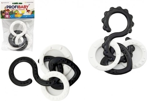 Figure-eight rings with pendants for infants