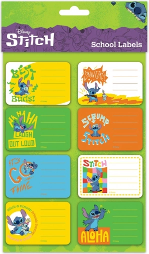 Sticker Labels for Notebooks with Lilo & Stitch Designs