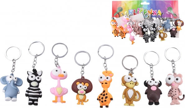 Animal Keychain with Big Eyes
