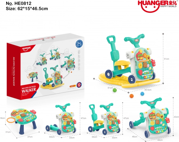 Interactive Children's Ride-on and Table 5in1