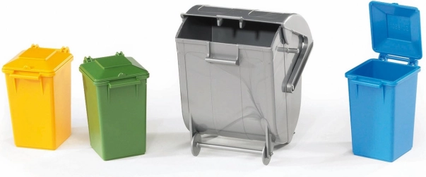 Bruder set of bins and container for garbage trucks 1:16