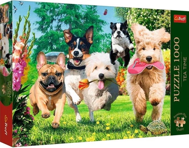 Trefl Puzzle Premium Plus Tea Time: Dog Pranks in the Garden 1000 pieces