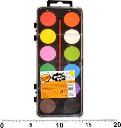 Waterverf 12 kleuren met penseel