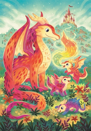 CLEMENTONI Puzzle Sárkánycsalád 60 darab