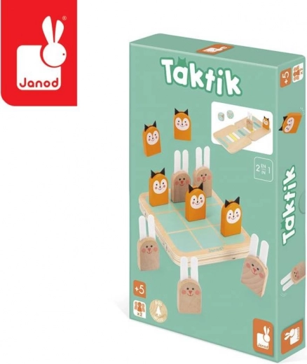 Janod - Dvě strategické hry v jednom: Piškvorky a Závod Taktik pro děti od 5 let