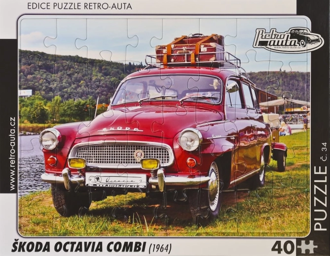 Puzzle Retro Cars Škoda Octavia Combi 1964, 40 pieces