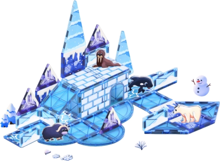 Transparente blaue Paneele wie Eis