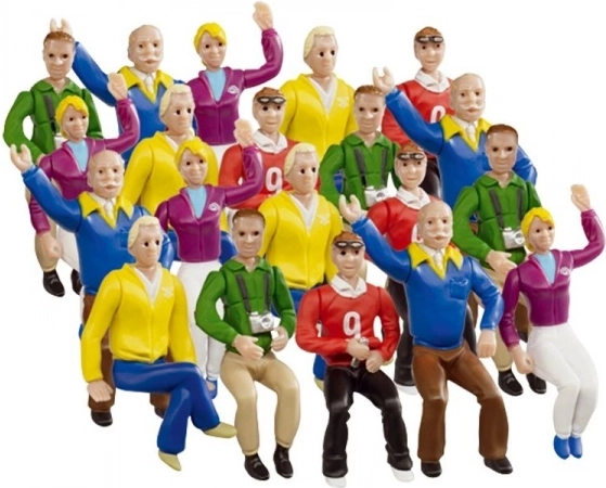 Main Grandstand Fan Figures 1:32 – set of 20 seated characters