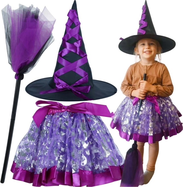 Children's Witch Costume - 3 Pieces