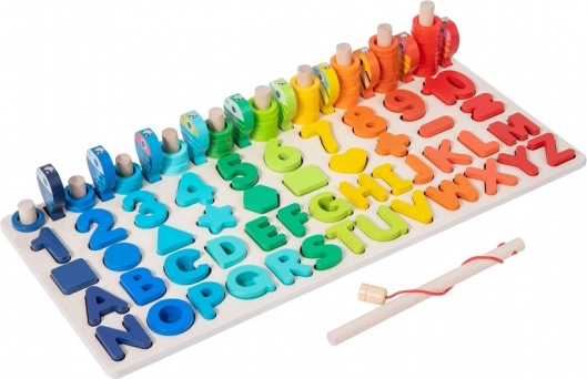 Multifunctional Wooden Board Puzzle 5-in-1