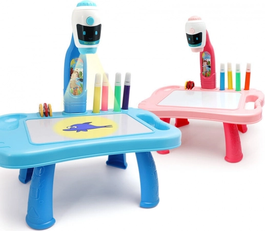 Kids' 2-in-1 Drawing Projector – Pink Table