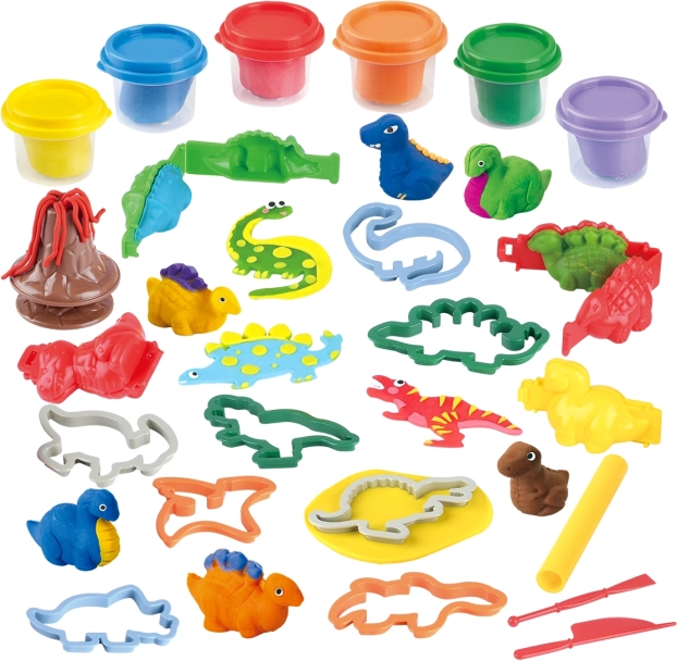 Pâte à modeler Dinosaurus 6x56g