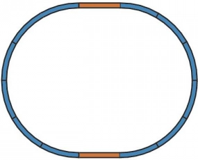 Piko set tračnica A – osnovni oval H0