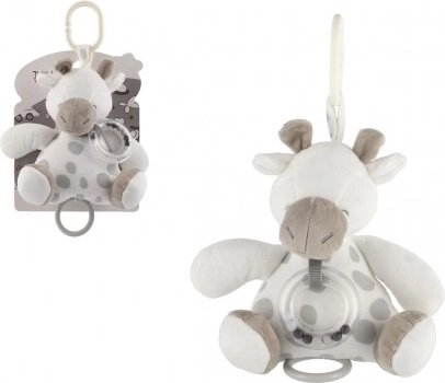 Musikalisches Plüsch-Giraffchen 18 cm grau‑weiß