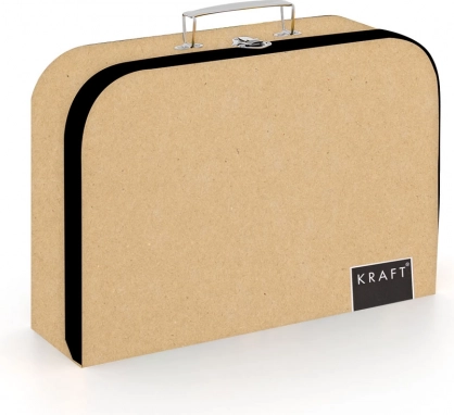 Laminált bőrönd KRAFT nature 34 cm