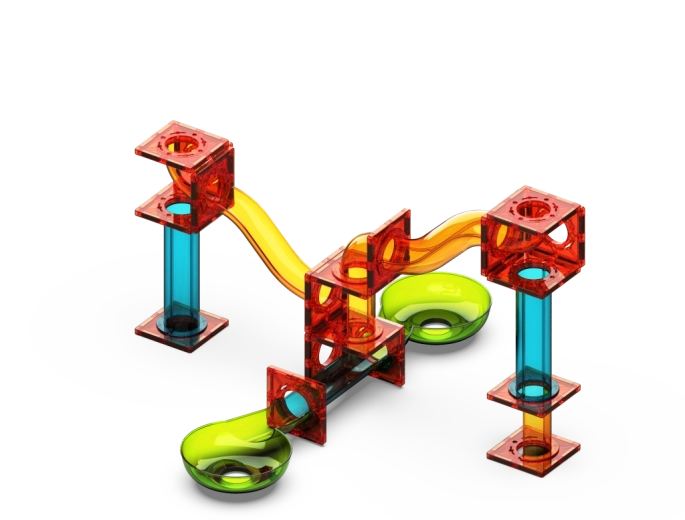 Éléments colorés et transparents pour un jeu didactique