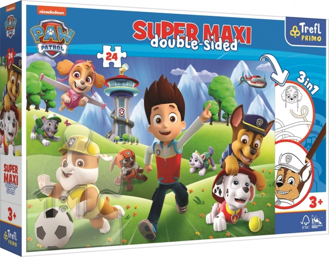 Double-sided Puzzle Paw Patrol: Adventure Super Maxi 24 Pieces