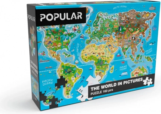 World Map Puzzle 160 Pieces