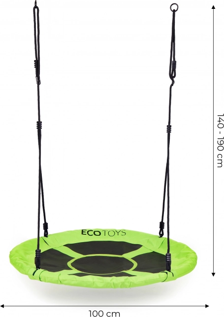 Large 100 cm diameter for comfortable swinging