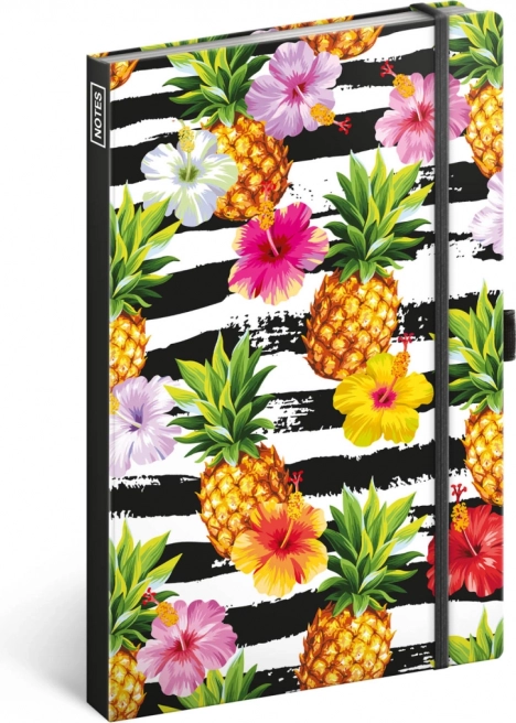 Ruled A5 Notebook with Pineapple Motif