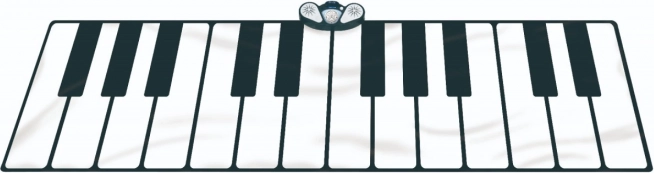 Large Musical Mat for Kids 3+ Keyboard XXL 260x74cm with Recording Mode and MP3 Cable