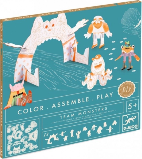 DJECO 3D Monster Set Team Monsters