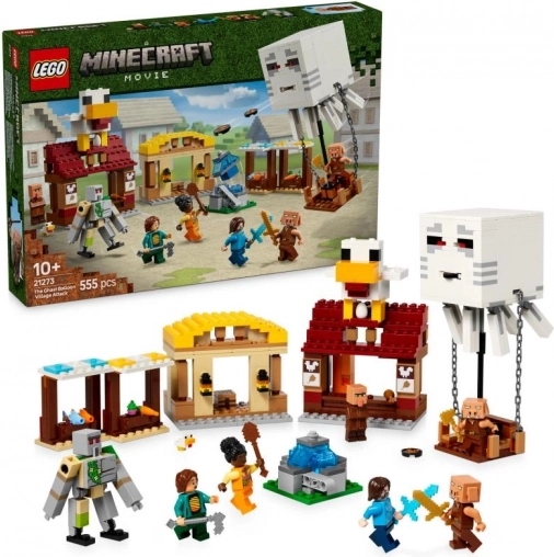 LEGO Minecraft Ghast léghajó és falusi támadás