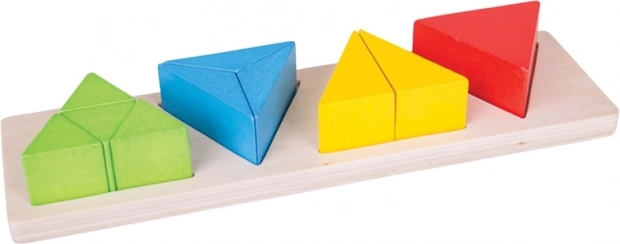 Bigjigs Toys beillesztős puzzle – háromszög alakú törtek