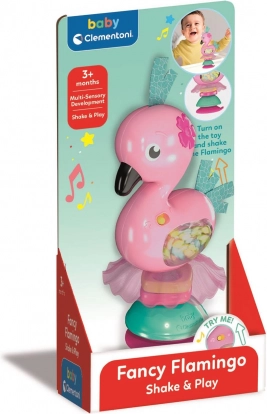 Interactive Flamingo Rattle with Suction Cup BABY CLEMENTONI