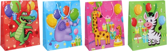 Gavepose til børn M 26 × 32 × 11 cm med dyr