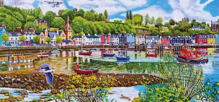Panoramic Puzzle Low Tide and High Tide in TOBERMORY 636 Pieces GIBSONS