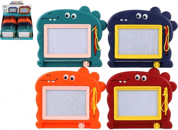 Magnetic Drawing Board for Kids Shaped Like a Dinosaur, 4 Colors