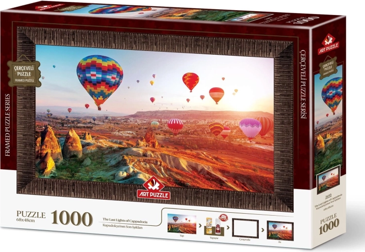 Art Puzzle set with frame and glue 3-in-1, 1000 pieces – Balloons