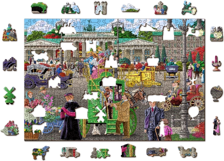 Wooden Puzzle with Figures - Paris Square in Berlin