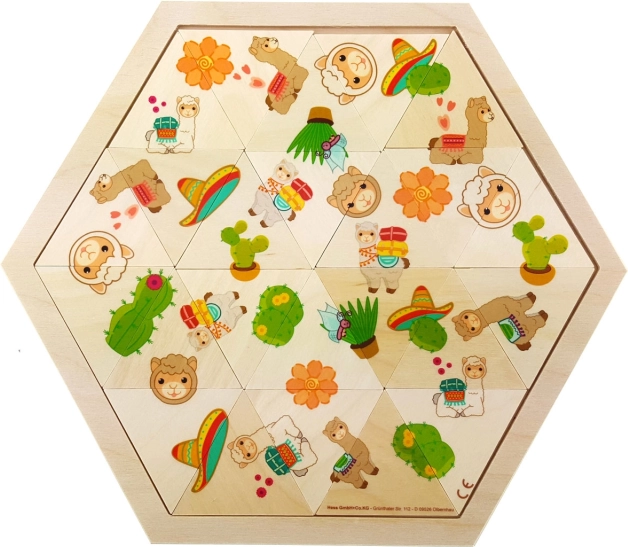 HESS puzzle mosaic llama 24 pieces