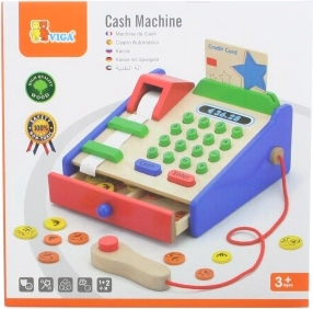 VIGA Wooden Cash Register with Accessories and Scanner – Montessori