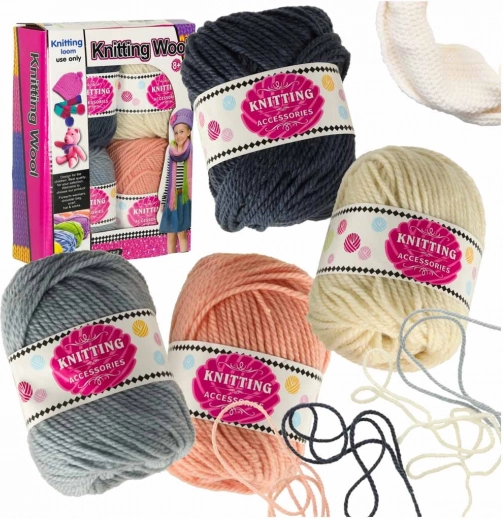 Lot de fils pour tricot et crochet 4×50 g, 60 m