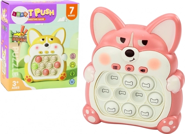 gra Pop-It Lis z 7 trybami gry różowa