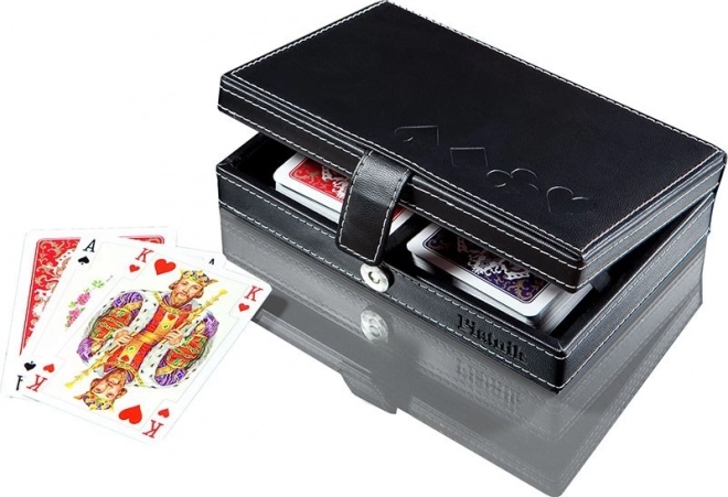 Cartes de luxe dans un coffret en similicuir écologique