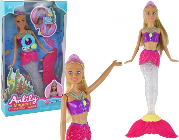 Lalka Anlily mermaid doll with light and sound effects